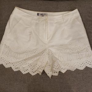 White high Waisted Shorts
